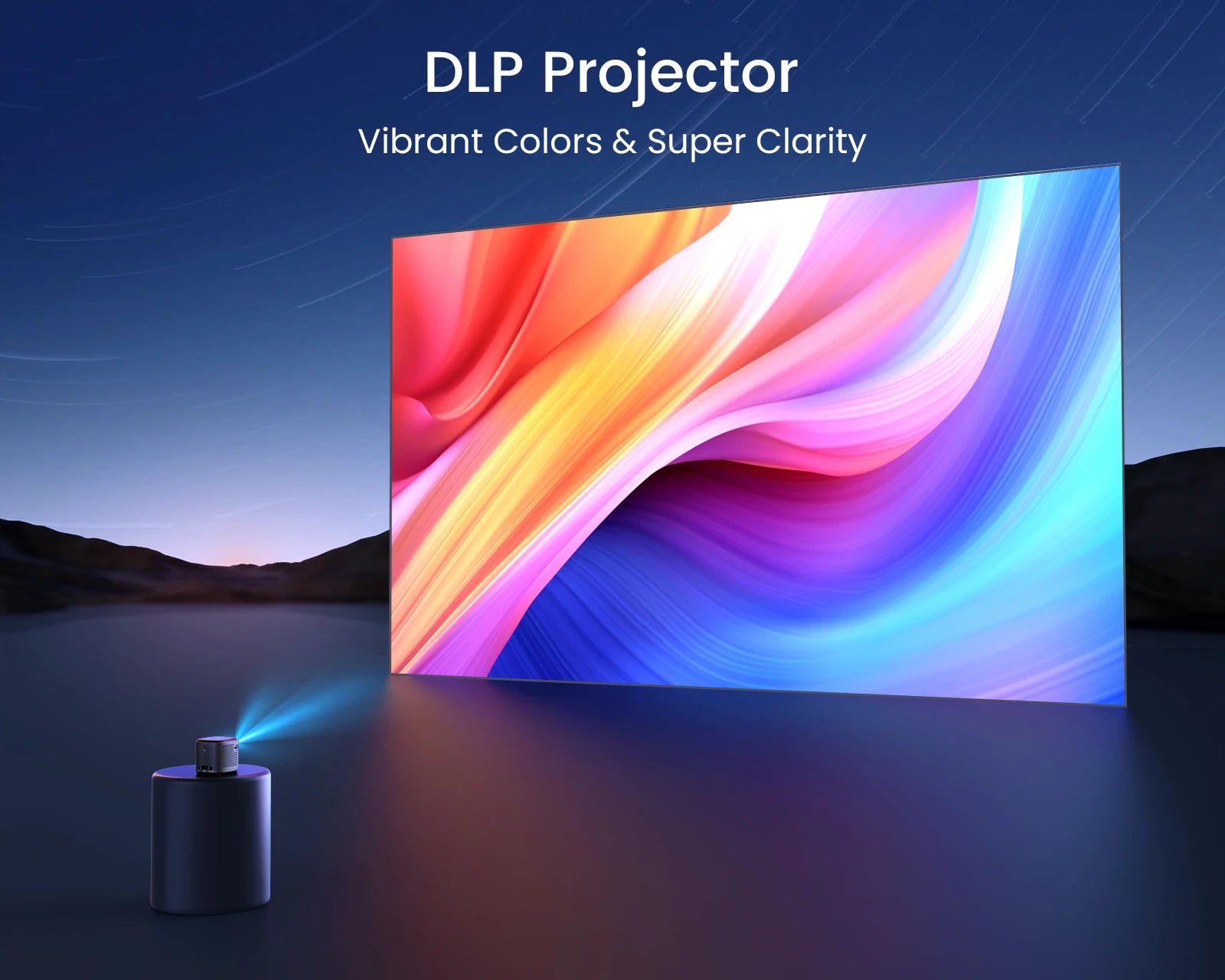 Mini projektor WiMiUS DLP | 1080P HD, pametni Android, prenosni in brezžični 