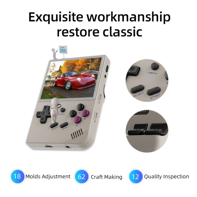 ANBERNIC RG35XX Plus Retro ročna igralna konzola | 3,5'' IPS zaslon, Linux, HD-MI TV izhod, prenosni predvajalnik video iger