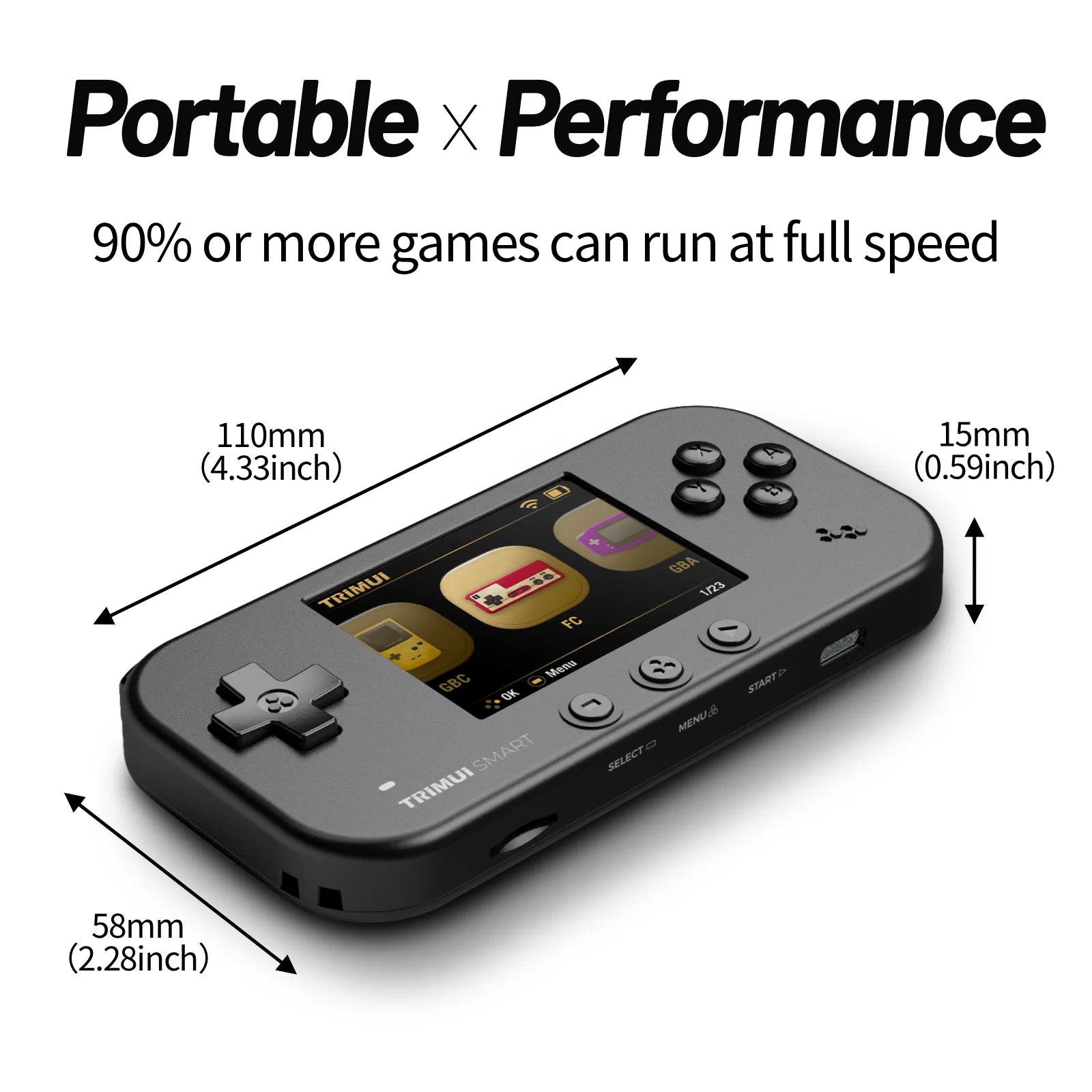 Smart Pro Handheld Game Console - 4.96'' IPS Screen, Linux System, Joystick, RGB Lighting, Retro Video Game Player