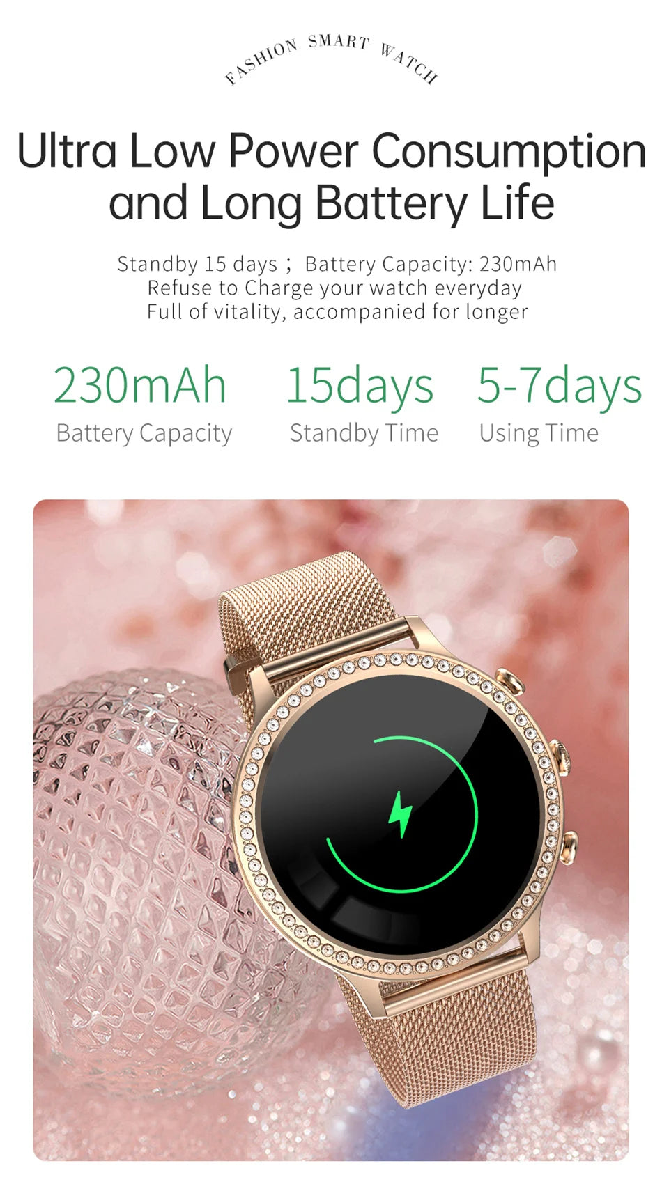 Ladies Smart Watch G9 Women Bluetooth Call Sport PPG+ECG SmartWatch for Women Gift