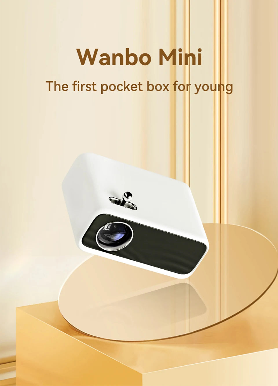 Wanbo Mini Protable Multimedia 720P Smart Projector Proyector Home Theater Video Beam LED 250 ANSI Projector Full HD