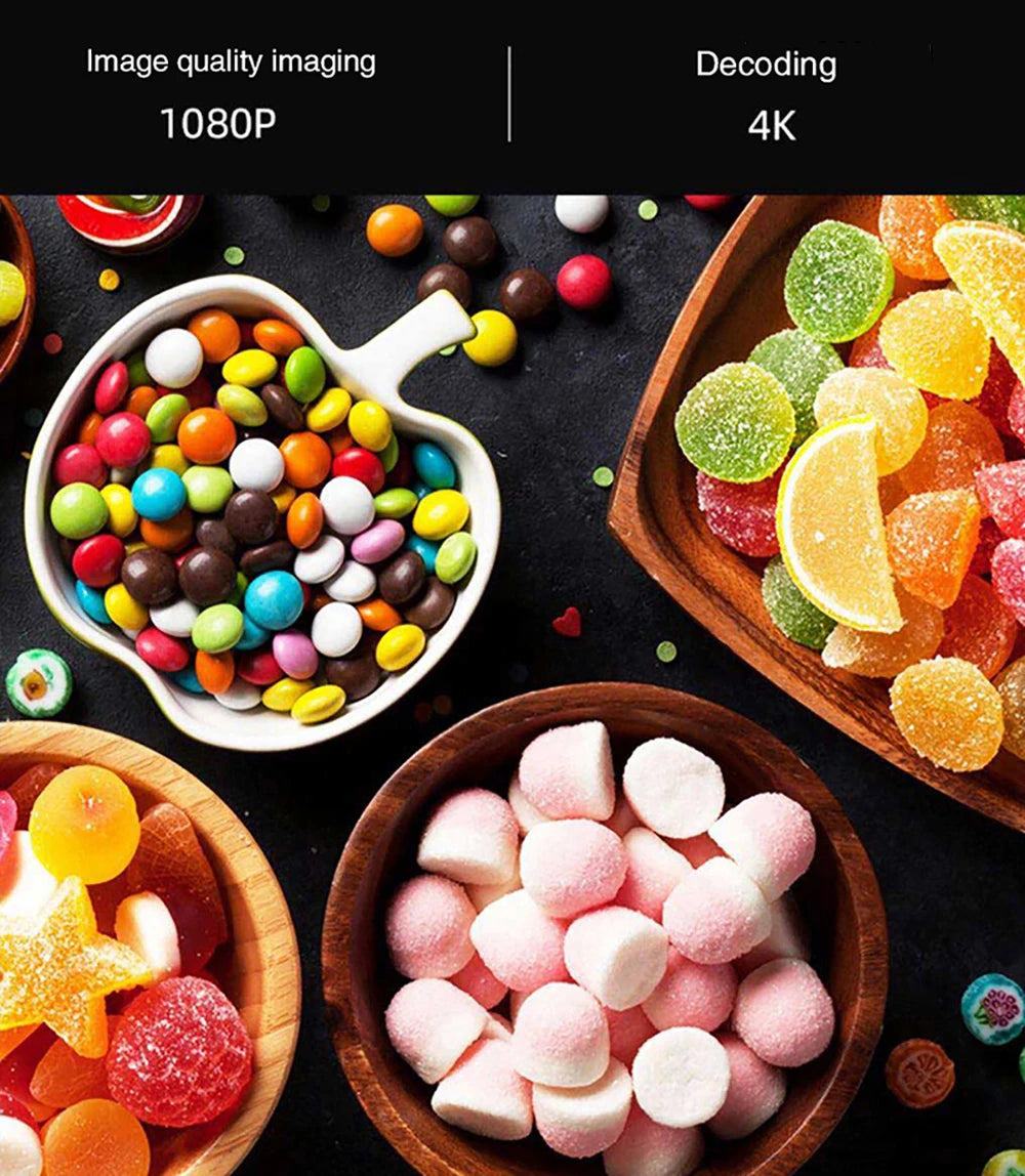 Mini projektor Salange P700 - podprt 4K, Android 10, Full HD 1080P