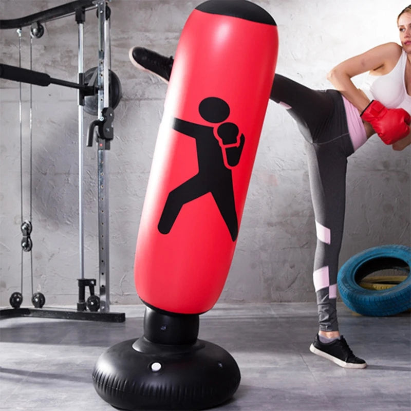 Inflatable Boxing Punching Bag | Muay Thai Training & Fitness Punching Stand