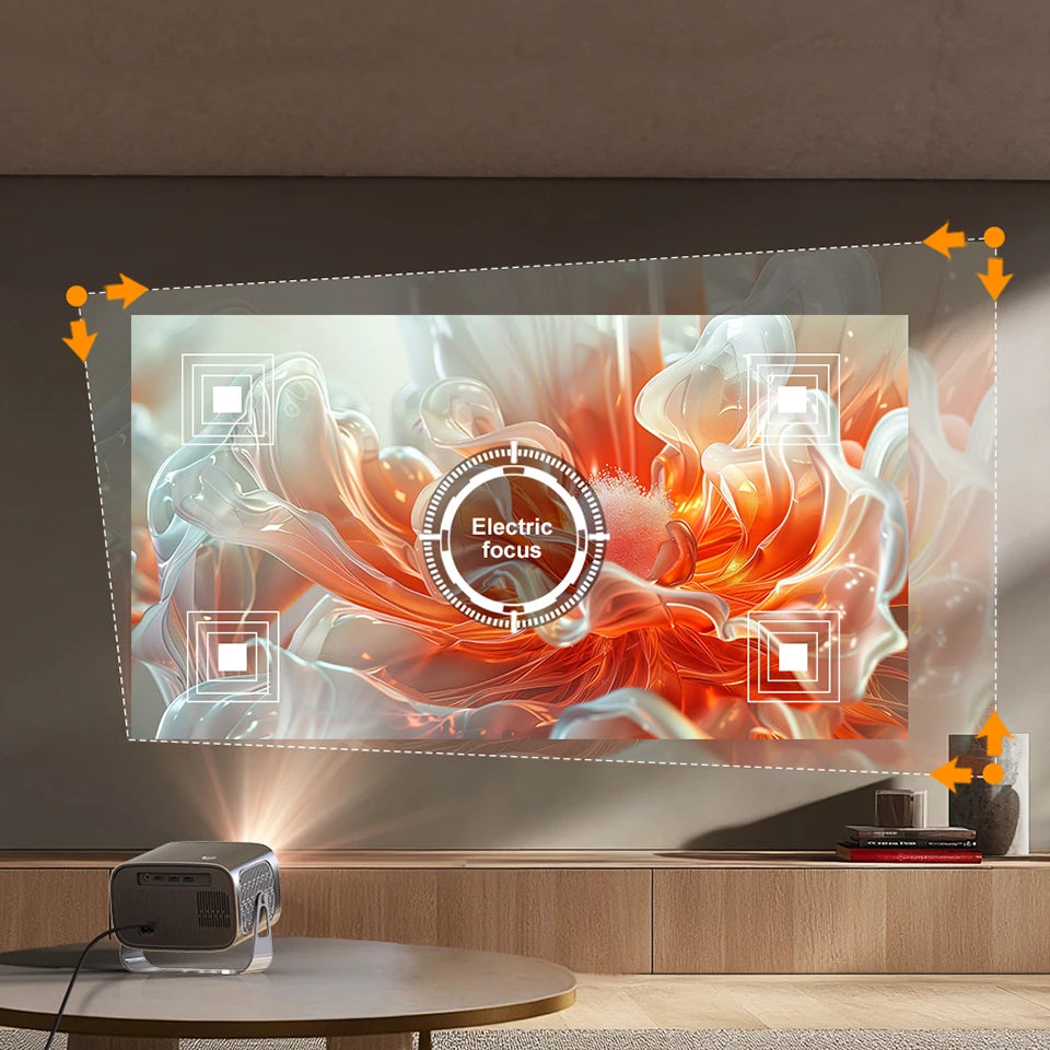 Mini prenosni projektor VEVSHAO A12 - LED, Android 11, WiFi 6, podpora za 4K 