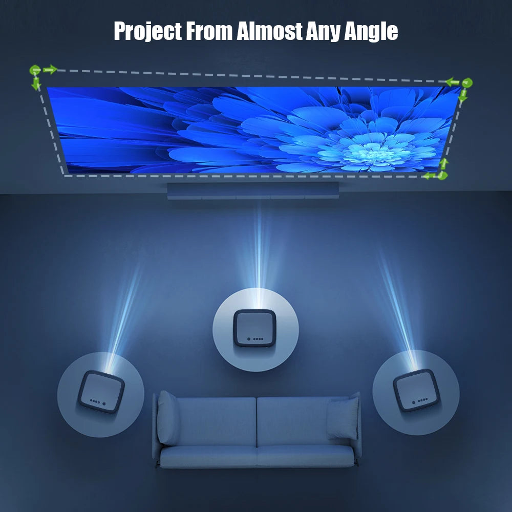 Projektor BYINTEK X25 Full HD 1080P Podpora za 4K, 900 ANSI lumnov, samodejno ostrenje, WiFi, Smart Android 9.0