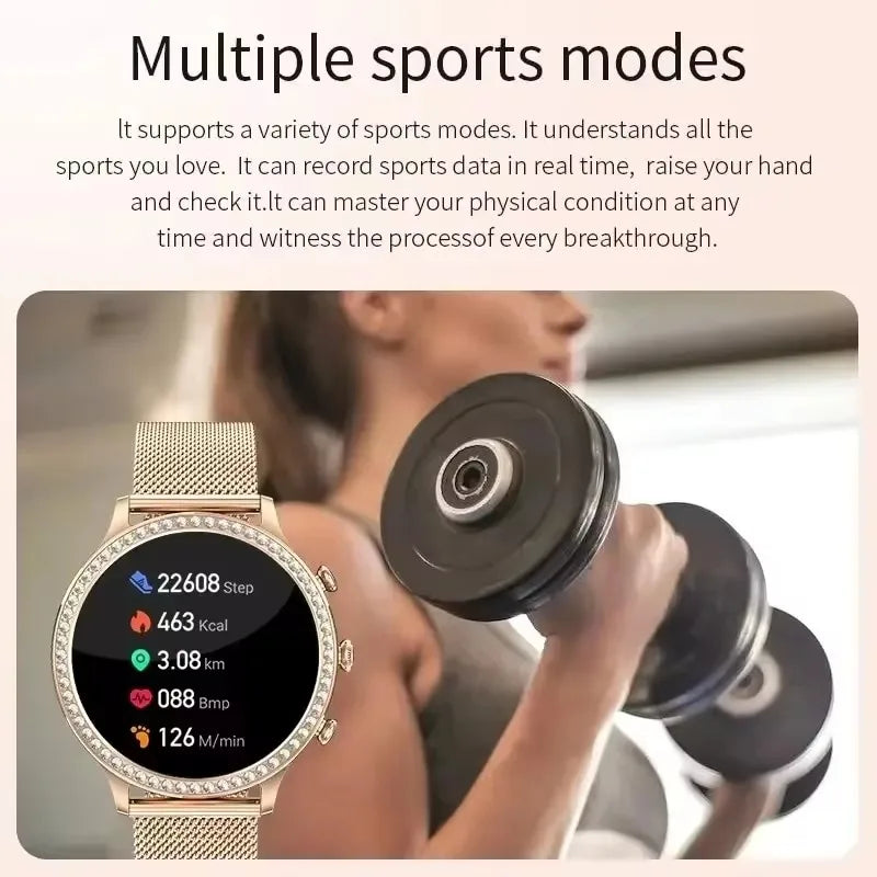 Ladies Smart Watch G9 Women Bluetooth Call Sport PPG+ECG SmartWatch for Women Gift