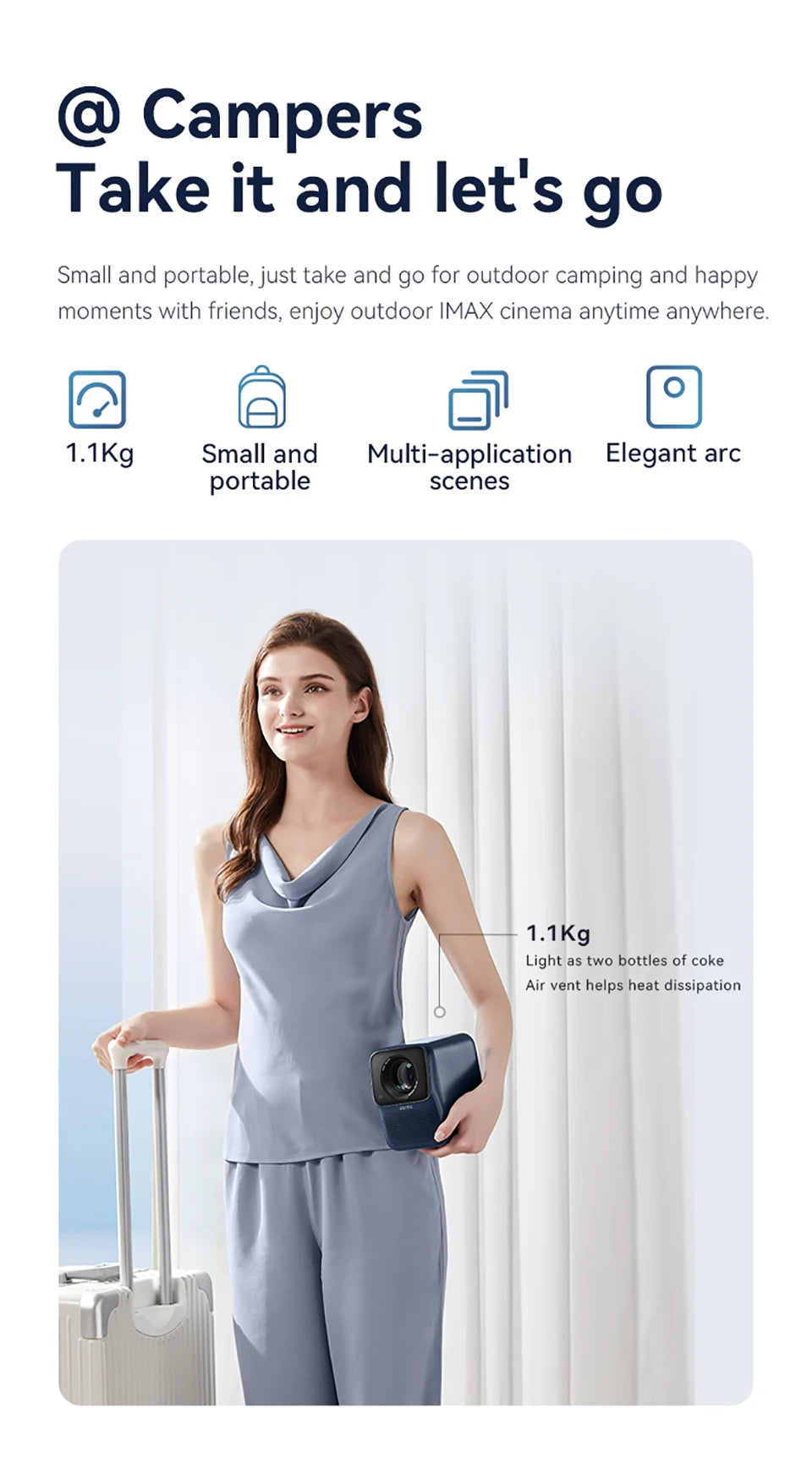 Mini projektor WANBO T2 Max Android 9.0, 1080p Full HD, 450 ANSI, WiFi, prenosni s HiFi zvokom za dom in na prostem 