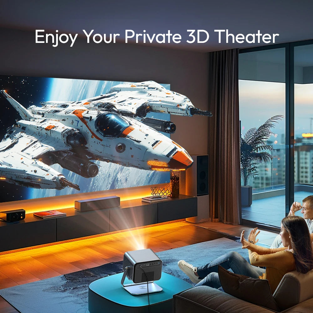 VEVSHAO V80 DLP projektor Full HD 1080P, 2200 ANSI lumnov, Android 11, WiFi 6