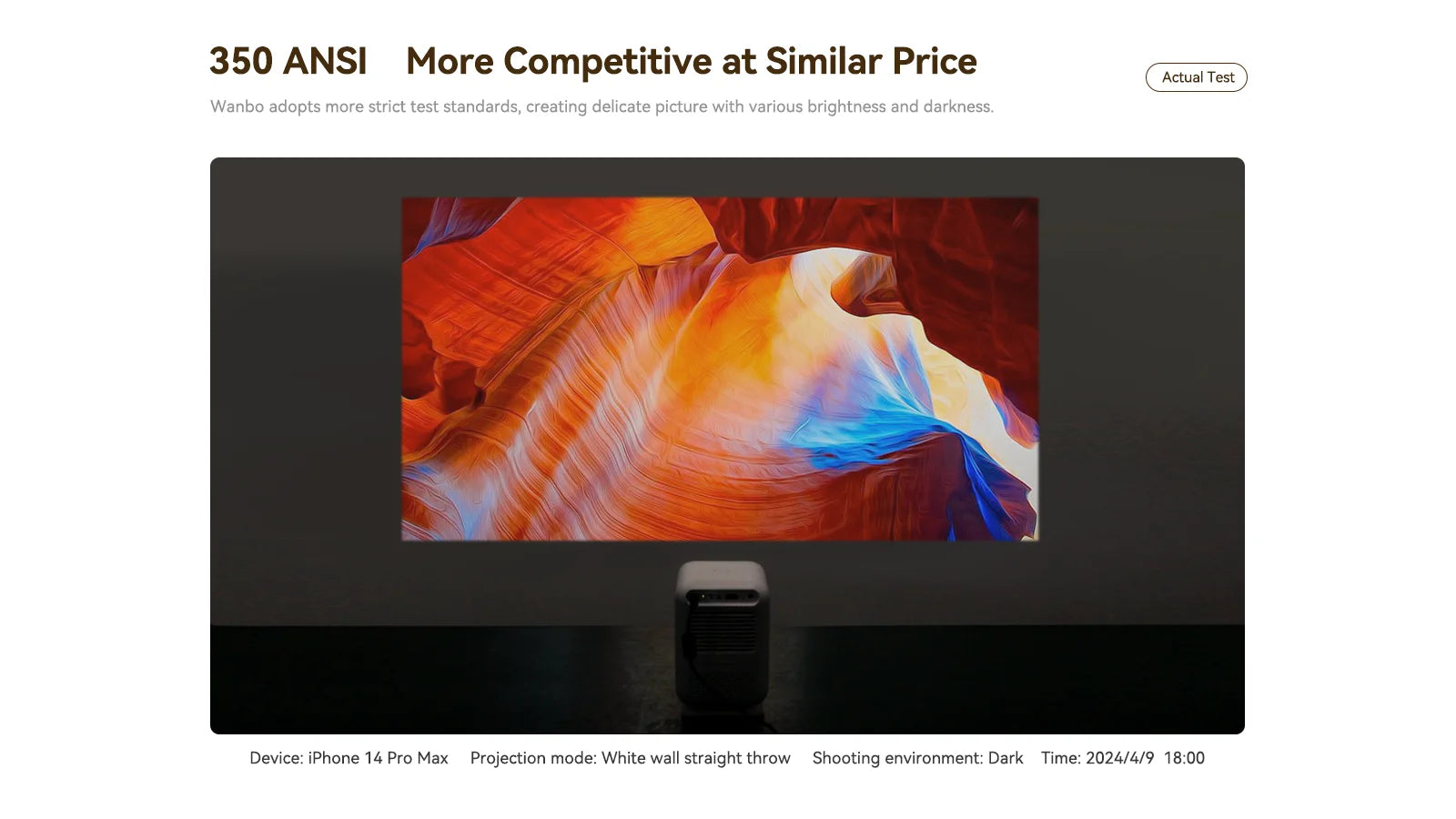 Wanbo Dali 1 Mini Prenosni žarkovni projektor s samodejnim ostrenjem Android 9.0 350ANSI Dual Wifi 6 ASA 3.0 Proyector 2*5W HIFI zvočnik 