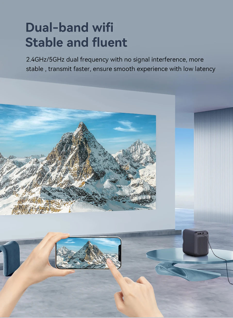 Projektor Wanbo TT Mini projektor s certifikatom Netflix 1080P Linux System, 650ANSI 4K Dolby Audio HDR10 Pametni domači kino 