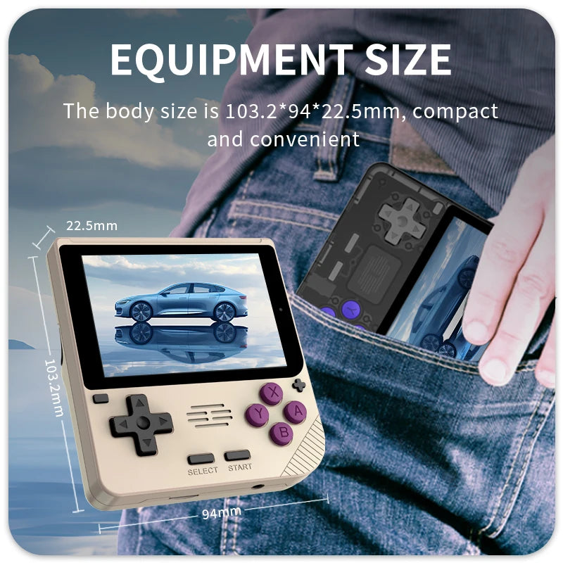 V10 Handheld Game Console - 3.5-Inch 480x320 IPS OCA Full Screen, Retro Opendinglinux System