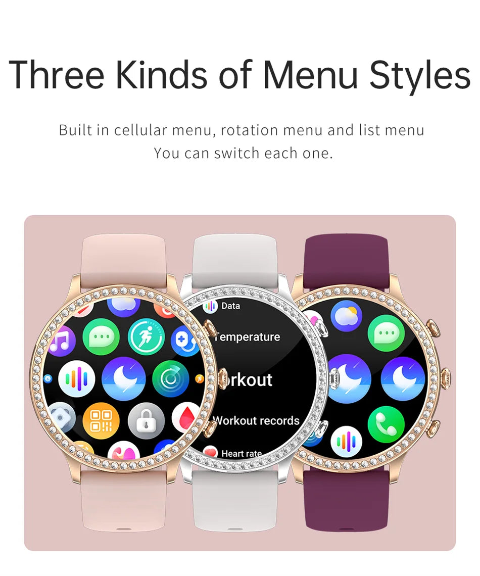 Ladies Smart Watch G9 Women Bluetooth Call Sport PPG+ECG SmartWatch for Women Gift