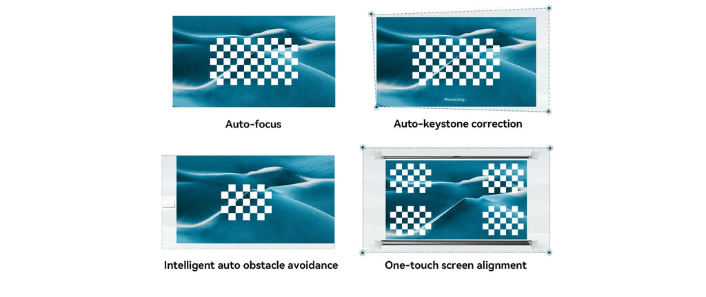 Projektor Wanbo Mozart 1 Full HD 1080P - 900 ANSI lumnov, WiFi 6, samodejno ostrenje in Keystone, pametni Android (2GB+32GB), TV za domači kino 