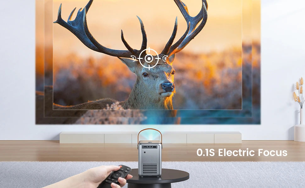 Prenosni projektor Wimius - 18000 lumnov, 5G WiFi, Bluetooth, Full HD 