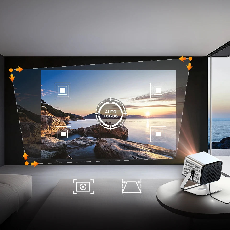 VEVSHAO V80 DLP projektor Full HD 1080P, 2200 ANSI lumnov, Android 11, WiFi 6