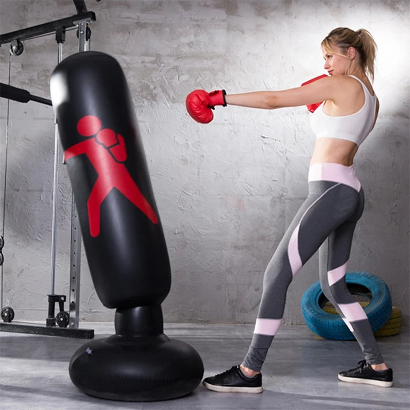 Inflatable Boxing Punching Bag | Muay Thai Training & Fitness Punching Stand