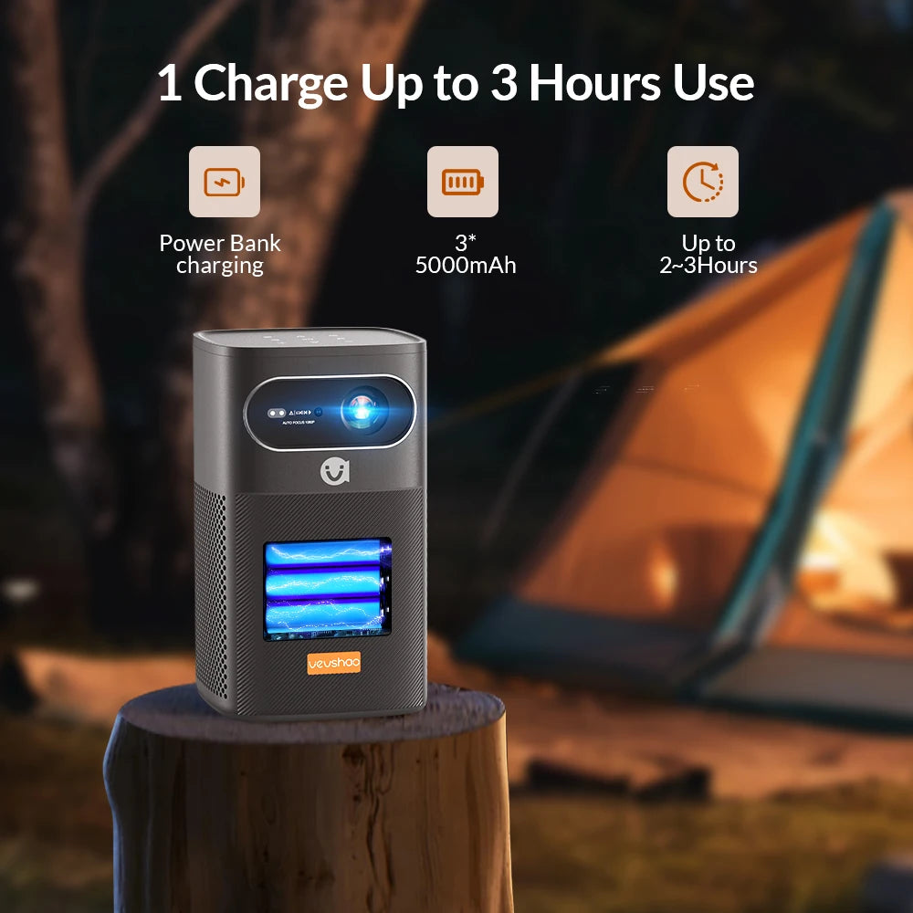 VEVSHAO V30 3D projektor - 4K pametni prenosni domači kino Android 