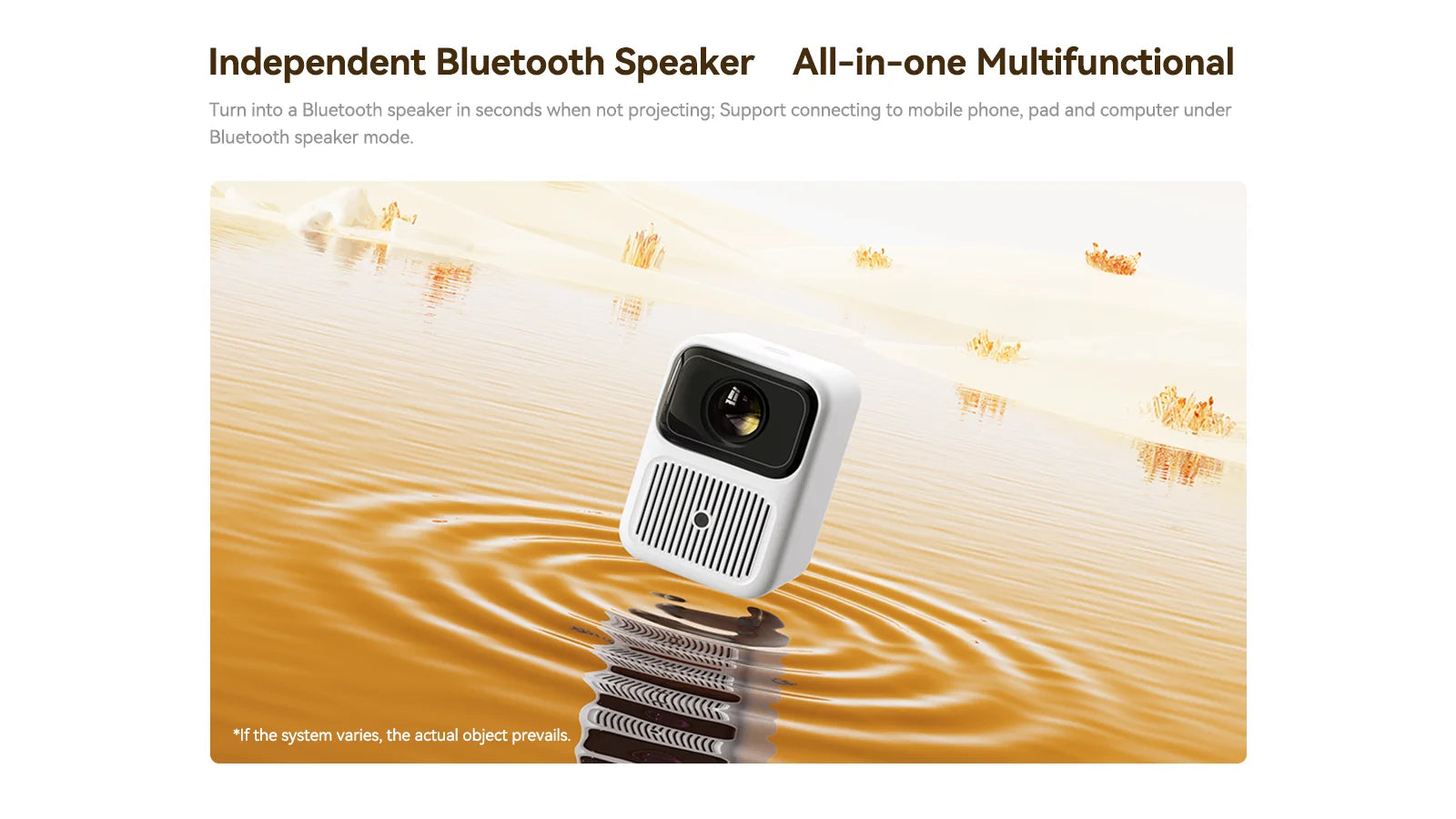 Wanbo Dali 1 Mini Prenosni žarkovni projektor s samodejnim ostrenjem Android 9.0 350ANSI Dual Wifi 6 ASA 3.0 Proyector 2*5W HIFI zvočnik 