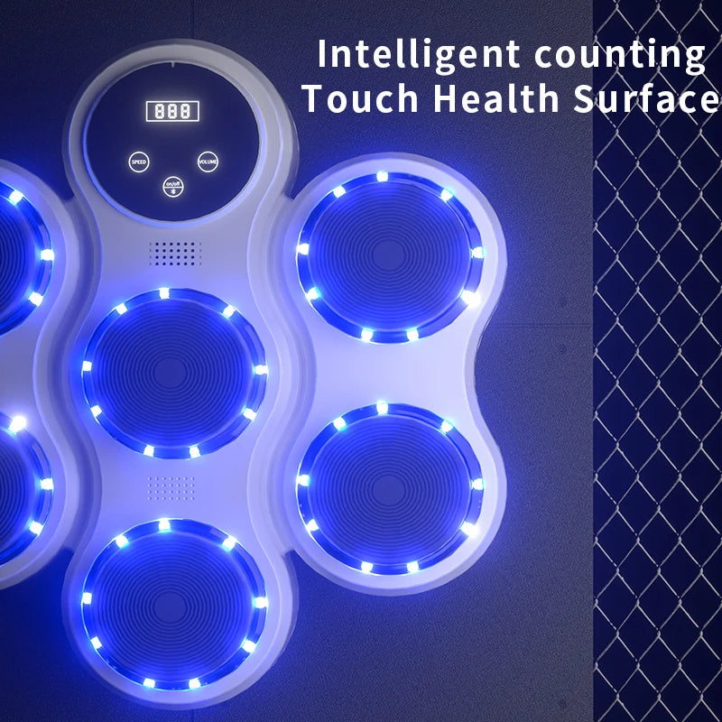 Bluetooth Music Boxing Machine | LED Wall Target, Smart Muay Thai Trainer, Fitness & Reaction Speed