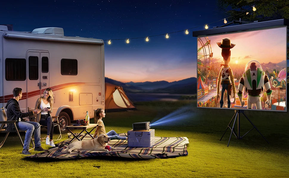 Projektor FHD 1080P - licenciran Netflix, samodejno ostrenje z umetno inteligenco, podpora za 4K 