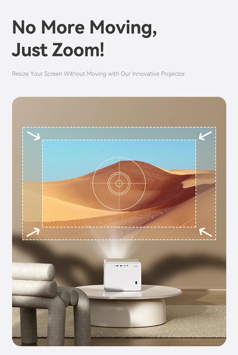 Projektor Wanbo DaVinci 1 Pro Full HD 1080P, 4K, Google TV 11.0, samodejno ostrenje, 5G WiFi, prenosni hišni kino 