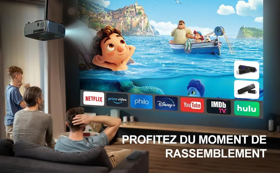 WIMIUS K8 5G WiFi Bluetooth projektor - 9500 lumnov Full HD 1080P, podpora za 4K, 4P/4D Keystone in povečava