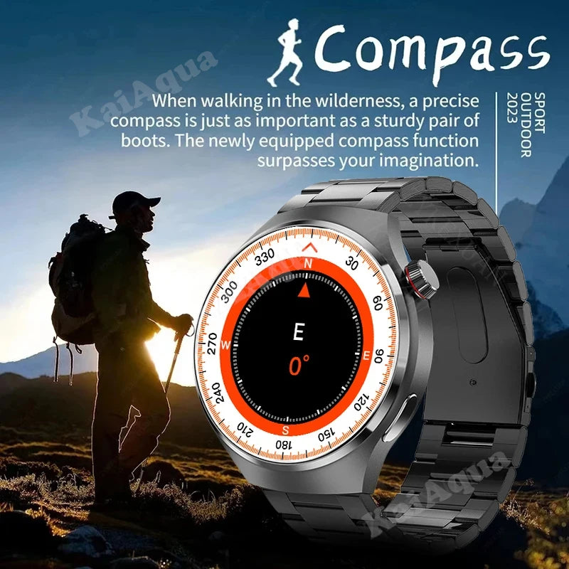 Watch 4 Pro Smartwatch for Men | 360x360 HD Screen, BT Call, NFC, IP68 Waterproof, Heart Rate & Blood Oxygen, 2024 Model