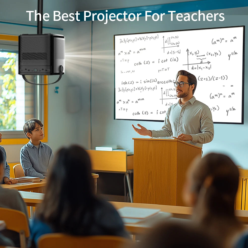 Projektor BYINTEK U80 Max 3D 4K - prenosni domači kino DLP z Androidom 11, WiFi, 1080P HD in vgrajeno baterijo 