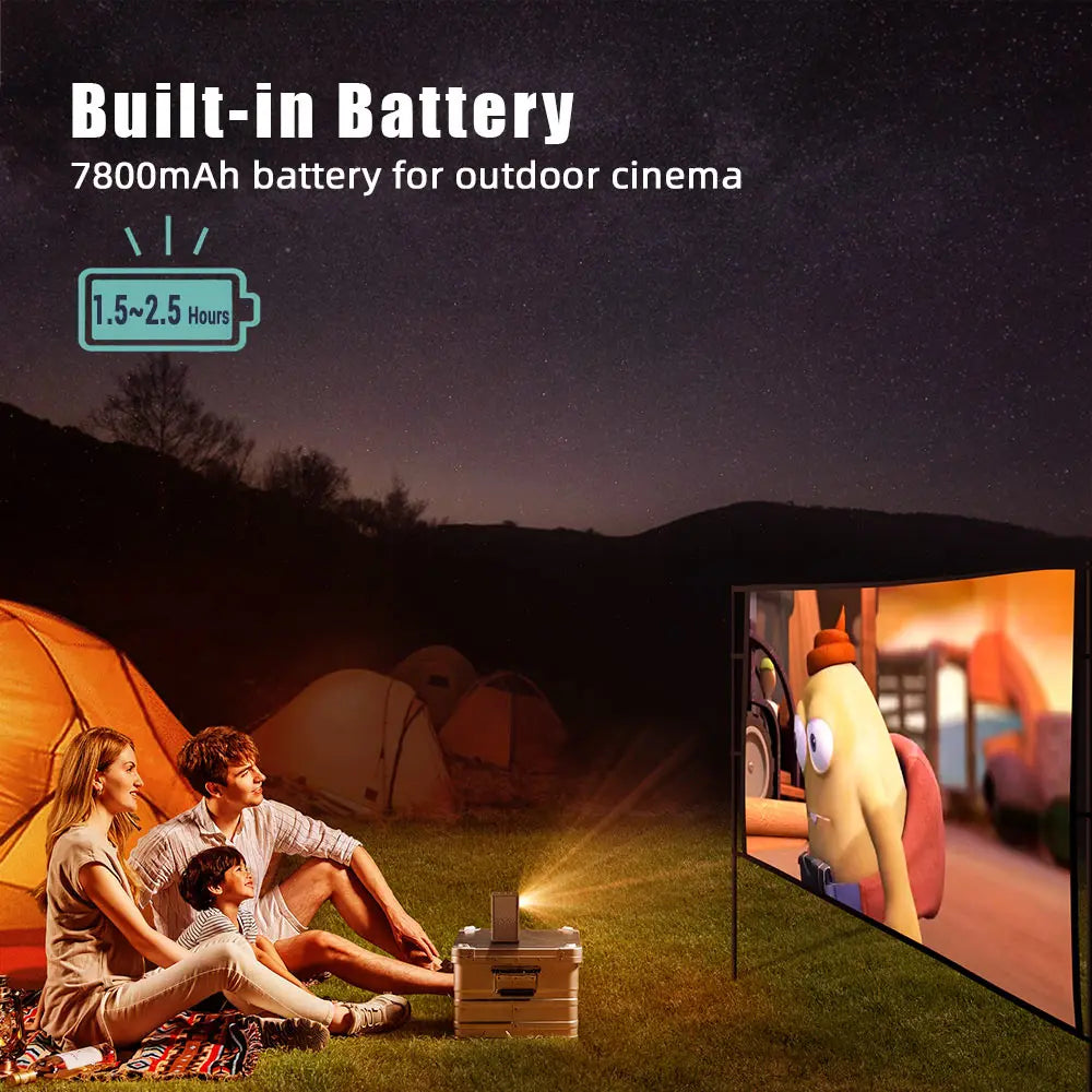 P20 3D 4K Cinema 1080P Smart Android Wifi LED DLP Home Theater Outdoor Portable Mini Projector with Battery