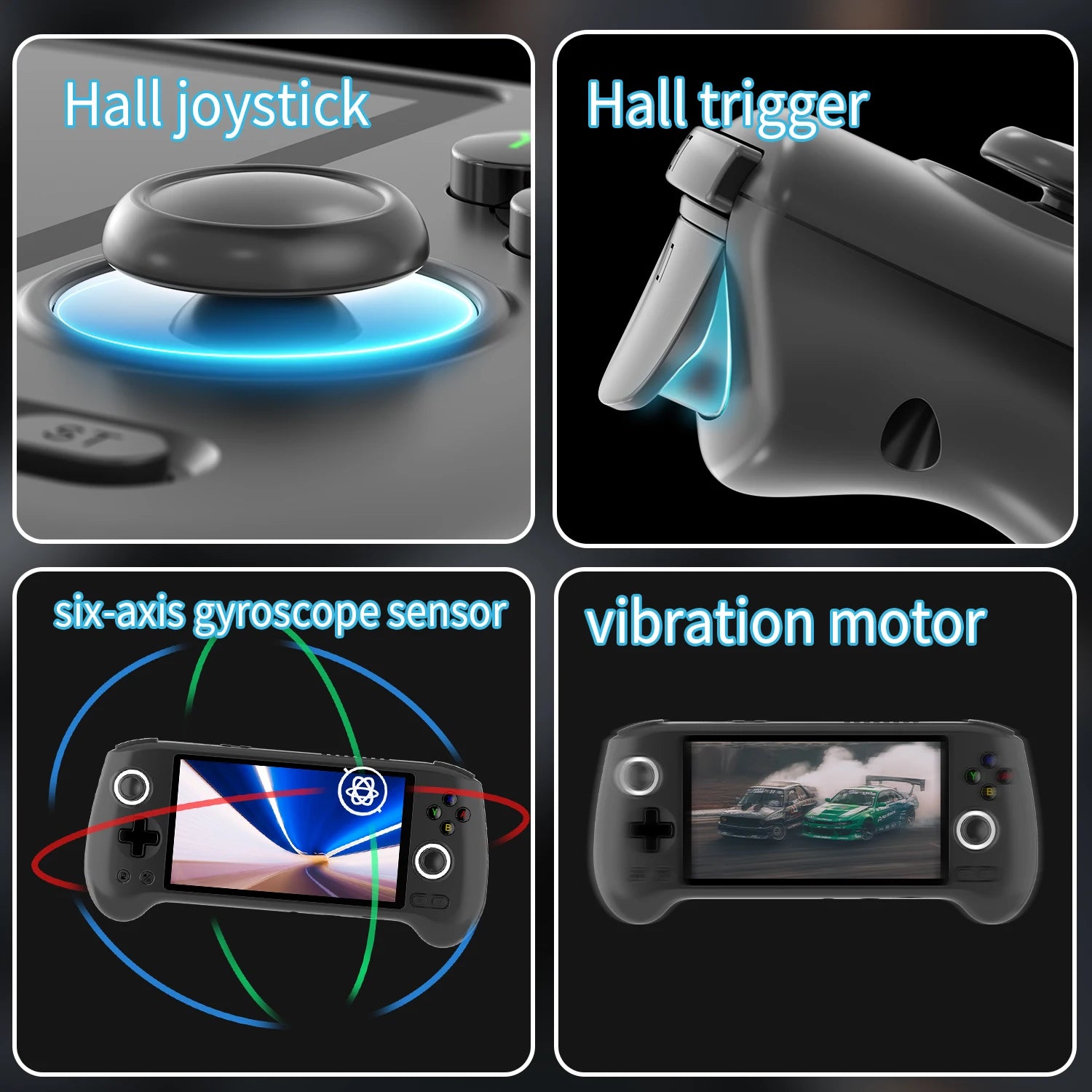 ANBERNIC RG556 Ročna igralna konzola | Unisoc T820, Android 13, 5,48'' AMOLED, 5500 mAh, WiFi, Bluetooth Retro video predvajalnik