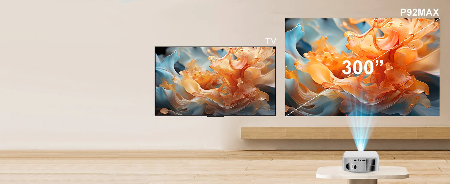 Pametni projektor Salange P92MAX Android 13 – z licenco Netflix, podpora za 4K 