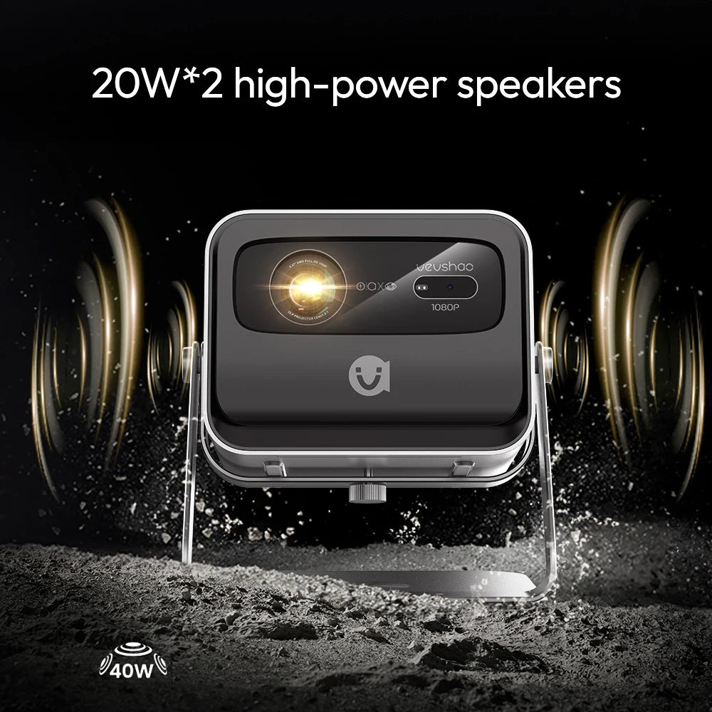 VEVSHAO V80 DLP projektor Full HD 1080P, 2200 ANSI lumnov, Android 11, WiFi 6