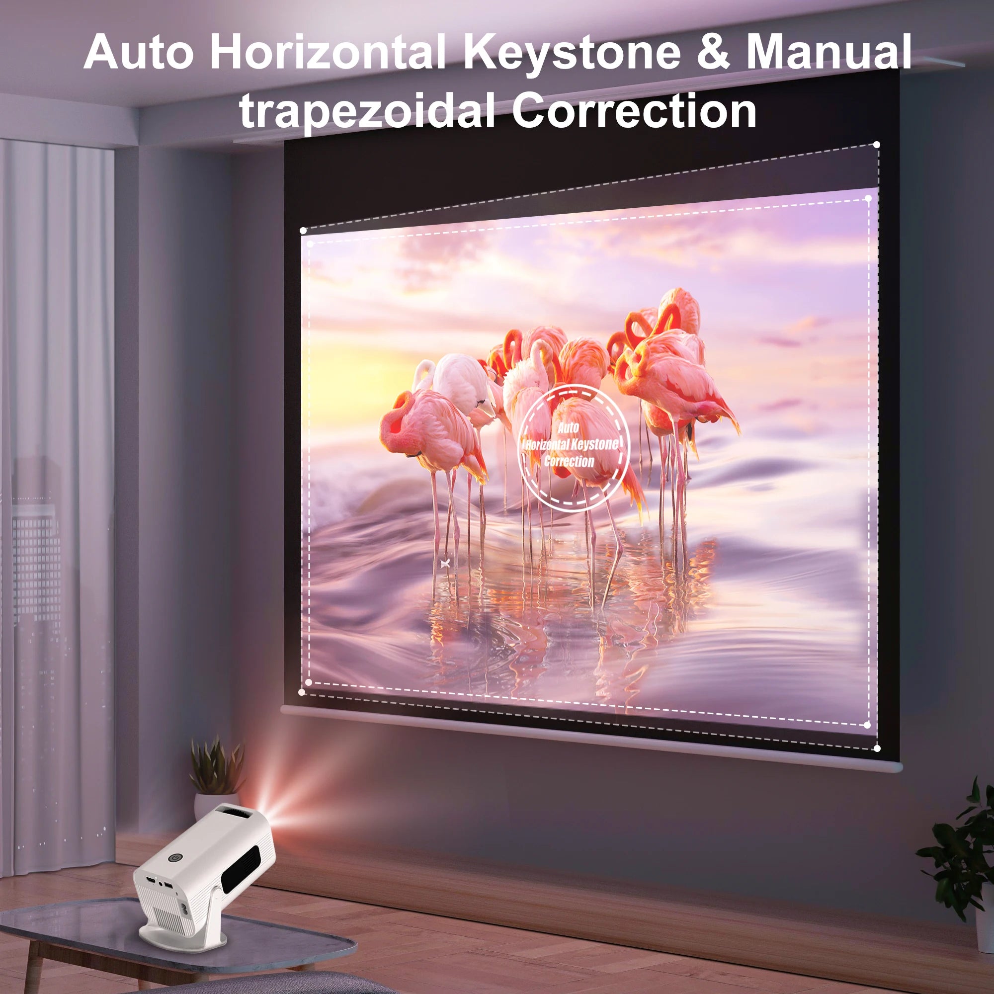 Mini projektor P330W - Android 11, 280 ANSI lumnov, podpora za 4K/8K, ločljivost 1080P, WiFi 6, BT 5.0, prenosni domači kino za Android/iOS 