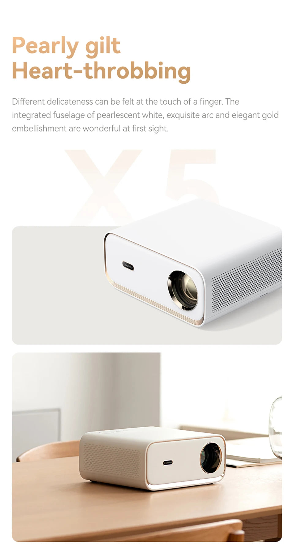 Wanbo X5 1100ANSI Android 9.0 projektor Dual Band Wifi 6 4K 1080P 20000 Lumnov projektor Office Home Theater Beamer Proyector 