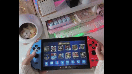 Prenosna igralna konzola X12 Plus | 7'' zaslon, 10.000 retro iger, 16 GB prostora za shranjevanje