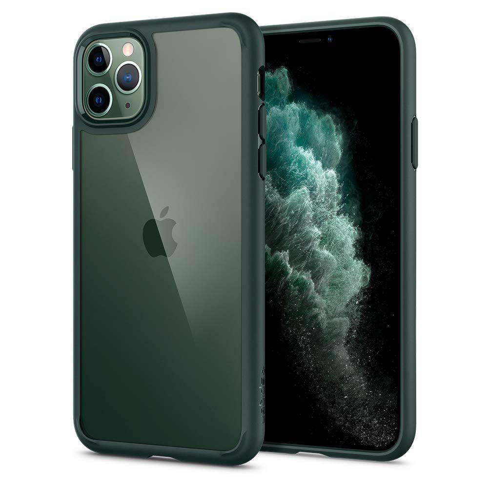 Ovitek Spigen Ultra Hybrid v polnočno zeleni barvi za Apple iPhone 11 Pro