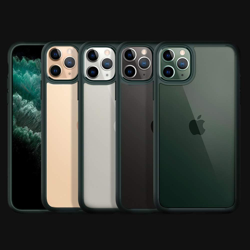 Ovitek Spigen Ultra Hybrid v polnočno zeleni barvi za Apple iPhone 11 Pro