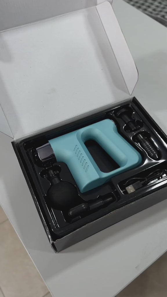 Portable Mini Fascia Massage Gun - Massage from a small massager for muscle stimulation, body relaxation, neck, and back; fitness equipment