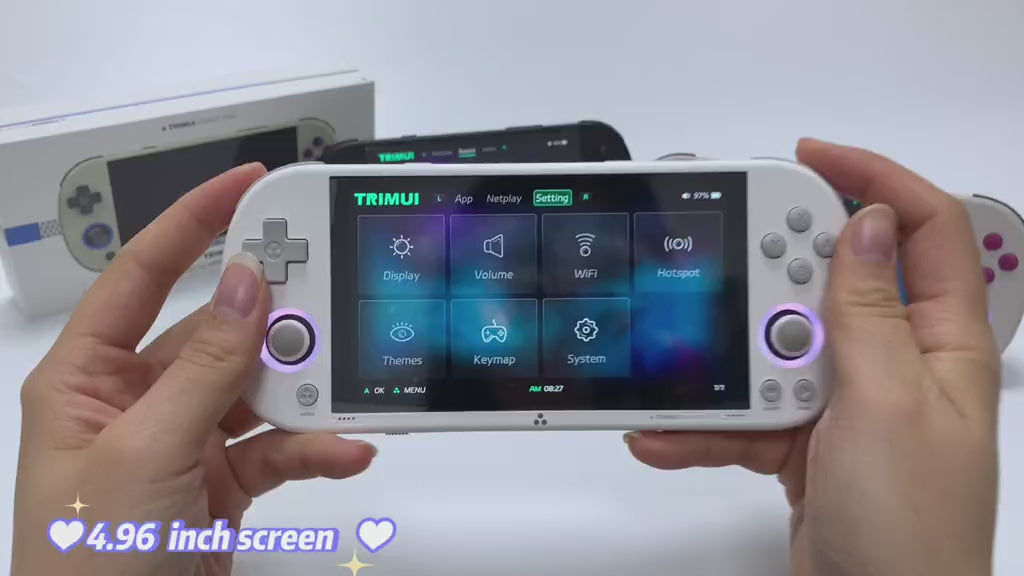 Ročna igralna konzola Smart Pro - 4,96'' IPS zaslon, sistem Linux, igralna palica, RGB osvetlitev, retro predvajalnik video iger