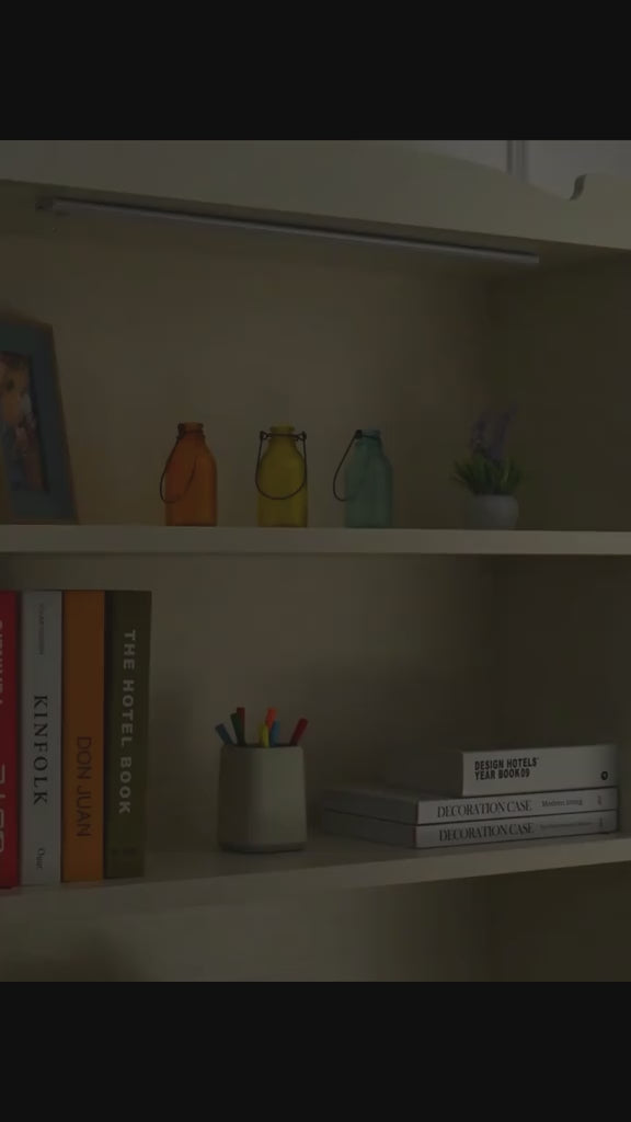 White 80 LED Rechargeable Sensor Light with Ultra-thin Self-adhesive Cabinet Light Emits Ripple Light Kitchen PC USB