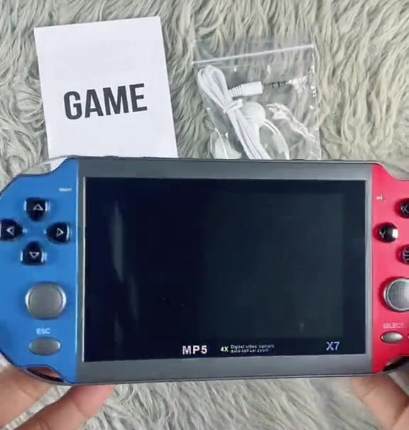 X7 Handheld Retro Game Console - 4.3" HD Screen, 8GB Storage, 10,000 Built-in Classic Games, Portable MP5 Video Player