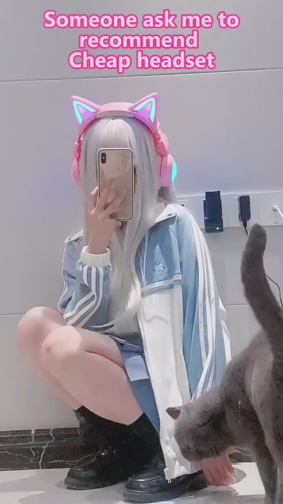 Bluetooth Headphones STN-28 with Cat Ears and LED Lights