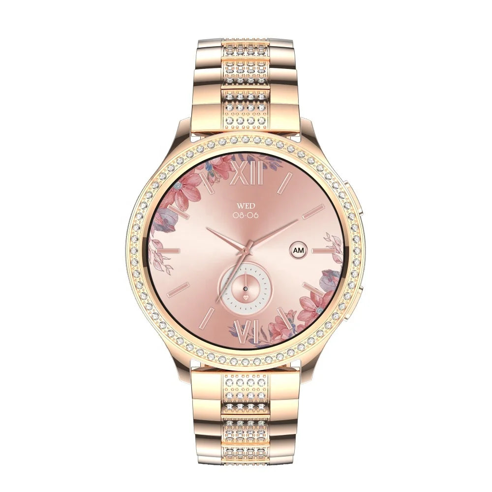 AK53 Luxury Women's Smartwatch | Diamond Bezel, Fitness Tracker, Bluetooth Call iTrade.si
