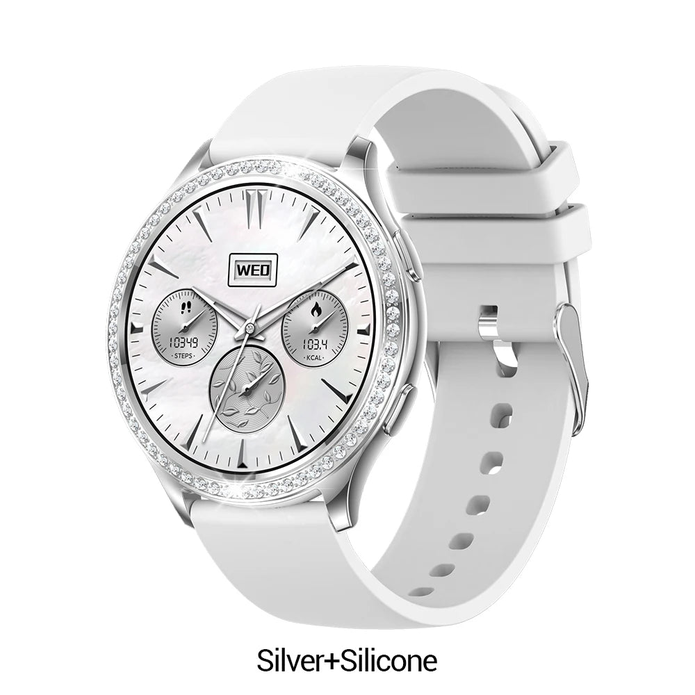 AK53 Luxury Women's Smartwatch | Diamond Bezel, Fitness Tracker, Bluetooth Call iTrade.si