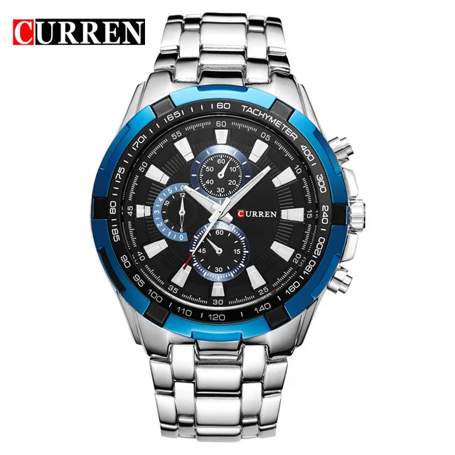 Curren 8023 Men's Sports Watch | Stainless Steel Band, Quartz Movement iTrade.si