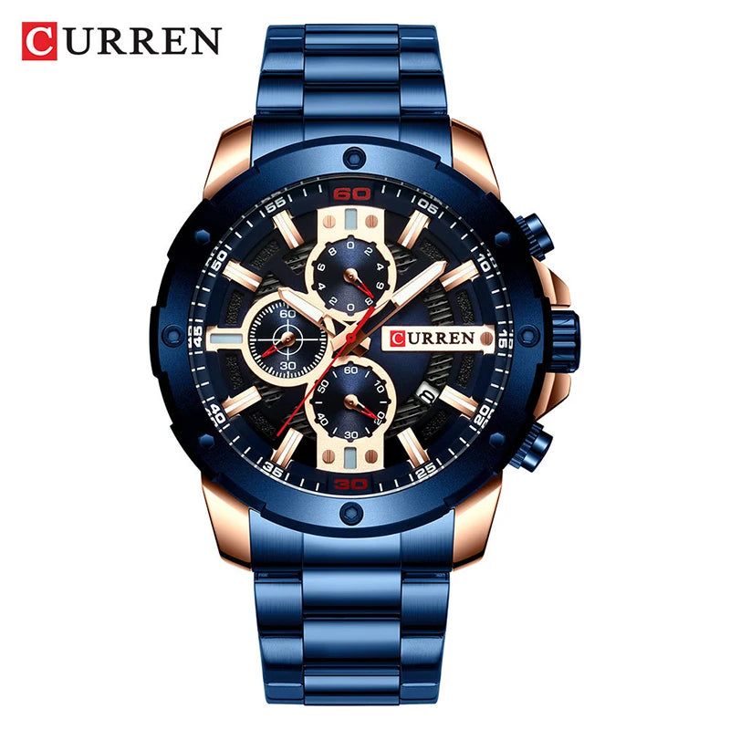Curren 8336 Men's Chronograph Watch | Stainless Steel, Japan Quartz, Business Style iTrade.si