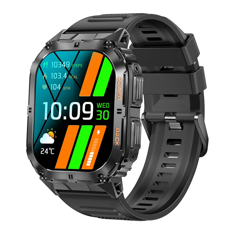 K61 Pro Smartwatch | 1.96'' AMOLED Screen, Bluetooth Music, Compass, 380mAh Battery iTrade.si