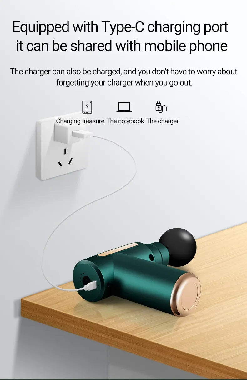 Manual Massager with 8 Extensions, 4 Speeds and up to 3200 Revolutions per Minute iTrade.si