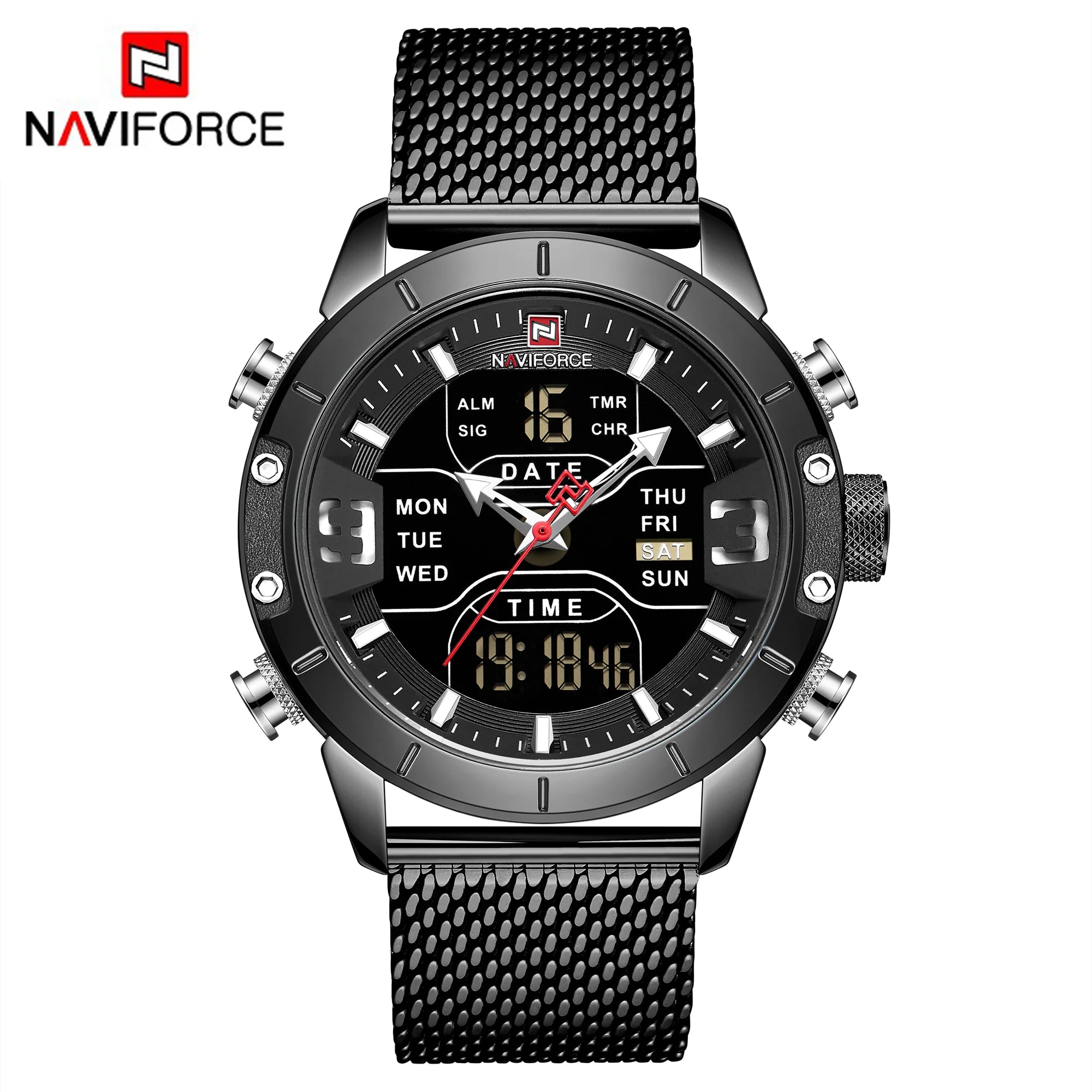 NAVIFORCE 9153 High-Quality Men's Quartz Hand Watch: Premium Stainless Steel Strap, Exquisite Craftsmanship iTrade.si