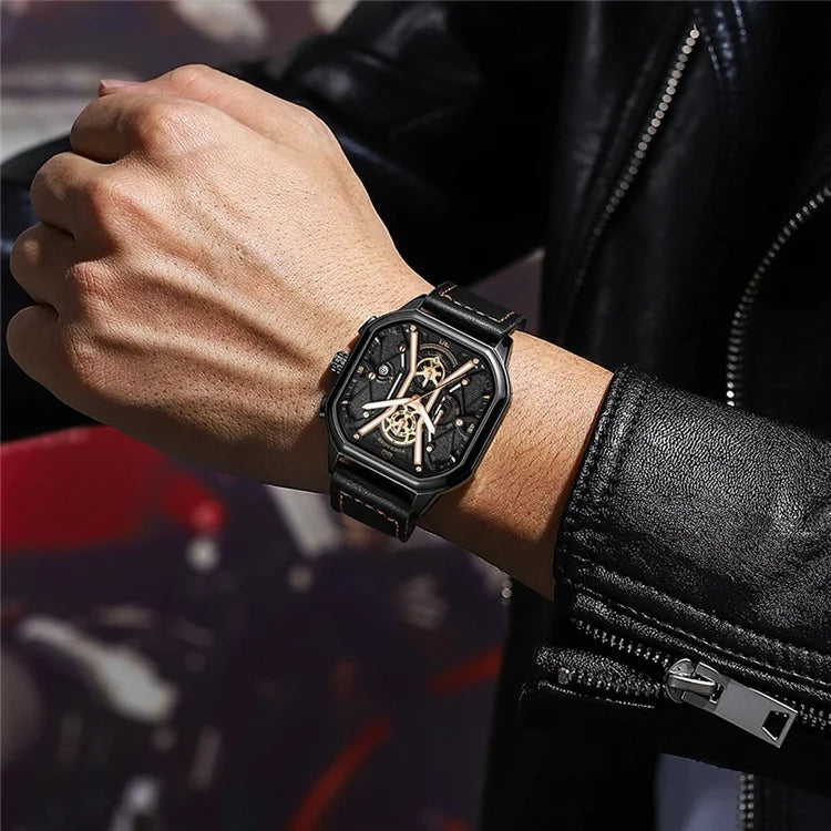 POEDAGAR 922 Men's Chronograph Square Watch: A Fusion of Elegance and Precision in Timekeeping iTrade.si